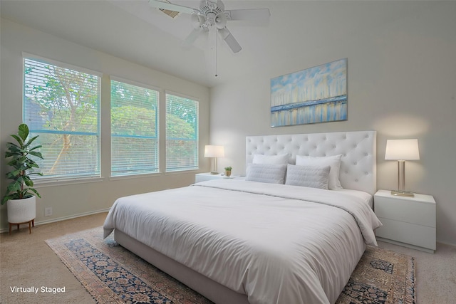 24511 Carlton Springs Ln, Katy, TX 77494 - carpeted bedroom with baseboards and ceiling fan