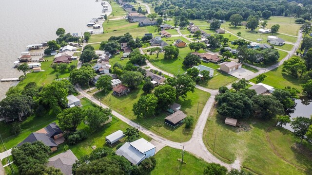 21 Clearview St, Point Blank, TX 77364 - aerial view of property and surrounding area featuring nearby suburban area and a large body of water