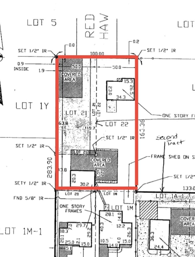 4102 Red Haw Ln, Houston, TX 77022 - survey map / technical document featuring property parcel outlined