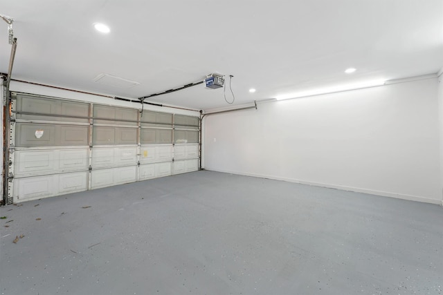 2407 Rambling Brook Dr, Spring, TX 77373 - garage featuring a garage door opener and recessed lighting