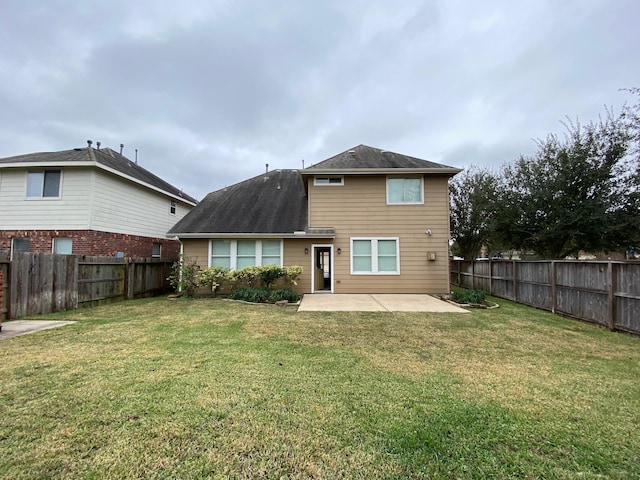 3603 Morgans Cove Ct, Katy, TX 77494 - rear view of house featuring a patio and a shingled roof