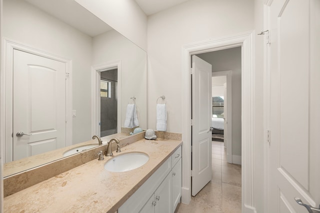 1211 Chamboard Ln, Houston, TX 77018 - bathroom featuring vanity and tile patterned floors