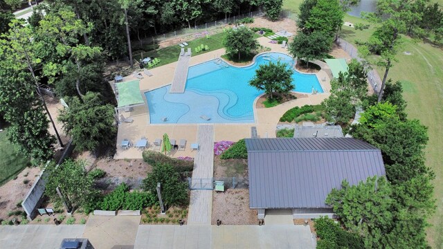 12407 Palo Acebo Ln, Humble, TX 77346 - bird's eye view of a pool area