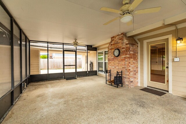 333 Banyan Dr, Lake Jackson, TX 77566 - unfurnished sunroom featuring ceiling fan