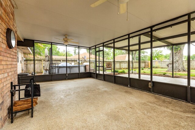 333 Banyan Dr, Lake Jackson, TX 77566 - unfurnished sunroom with ceiling fan and healthy amount of natural light