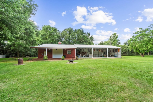 20103 Faye St, Tomball, TX 77377 - view of front facade featuring a fire pit and a chimney