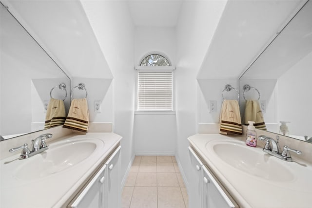 20103 Faye St, Tomball, TX 77377 - bathroom featuring vanity, tile patterned flooring, and baseboards