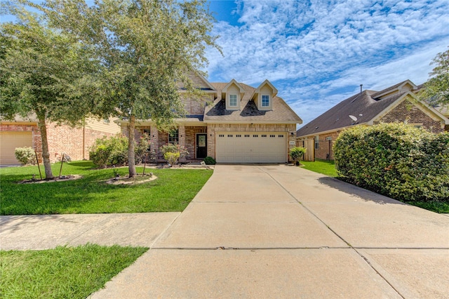 2831 Lake Villa Dr, Missouri City, TX 77459 - traditional-style house featuring concrete driveway, brick siding, and an attached garage