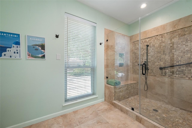 3114 Breezy Pines Ct, Kingwood, TX 77339 - full bathroom featuring a shower stall and baseboards