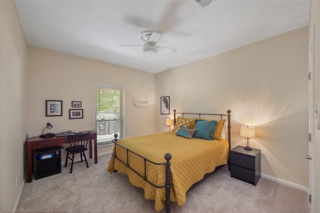 3114 Breezy Pines Ct, Kingwood, TX 77339 - bedroom featuring carpet flooring, baseboards, and ceiling fan