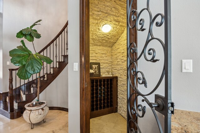 2919 Auburn Path, Sugar Land, TX 77479 - wine room with vaulted ceiling
