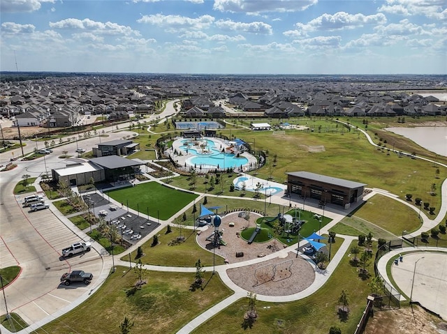 27315 Blue Pool Dr, Katy, TX 77493 - aerial view of residential area featuring a pool area