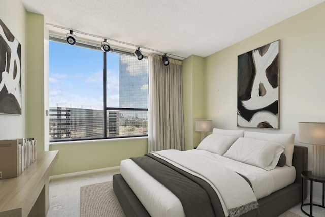 14 Greenway Plz Unit 19R, Houston, TX 77046 - carpeted bedroom with track lighting and baseboards