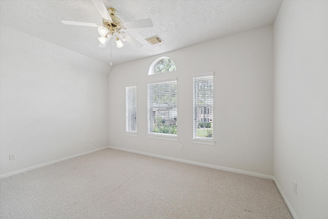5111 Maple Hill Trl, Houston, TX 77345 - carpeted empty room with baseboards, a ceiling fan, and a textured ceiling