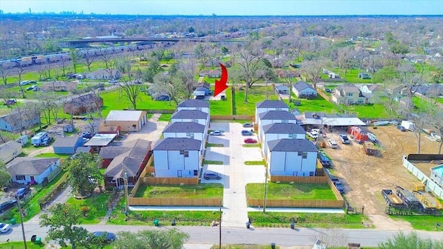 6309 Sandra St, Houston, TX 77028 - aerial perspective of suburban area
