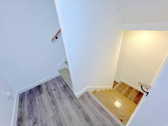 6309 Sandra St, Houston, TX 77028 - stairs with wood finished floors and baseboards