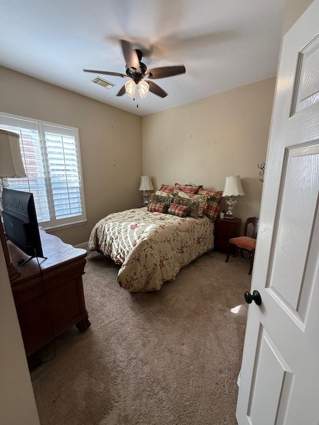 22602 Water Edge Ln, Katy, TX 77494 - bedroom featuring carpet flooring, a desk, and a ceiling fan