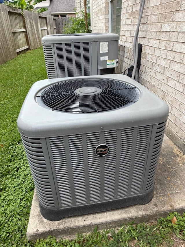 22602 Water Edge Ln, Katy, TX 77494 - exterior view of central AC unit and fence