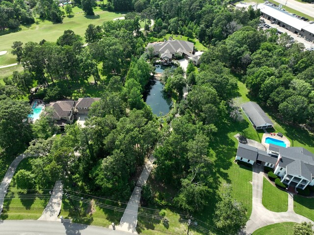 9502 Clubhouse Cir, Magnolia, TX 77354 - aerial overview of property's location with a large body of water and a local golf course