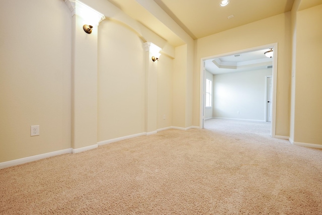 27326 Pendleton Trace Dr, Spring, TX 77386 - unfurnished room with carpet, baseboards, and a tray ceiling