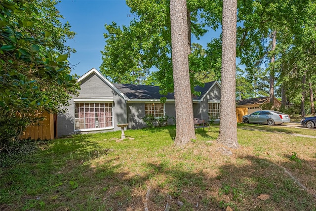 25514 Wingfield Ln, Spring, TX 77373 - view of front of house with brick siding and a front lawn