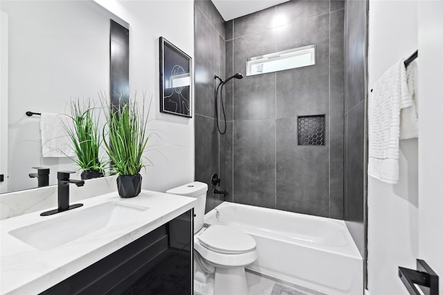 7212 England St, Houston, TX 77021 - bathroom featuring toilet, bathtub / shower combination, and vanity