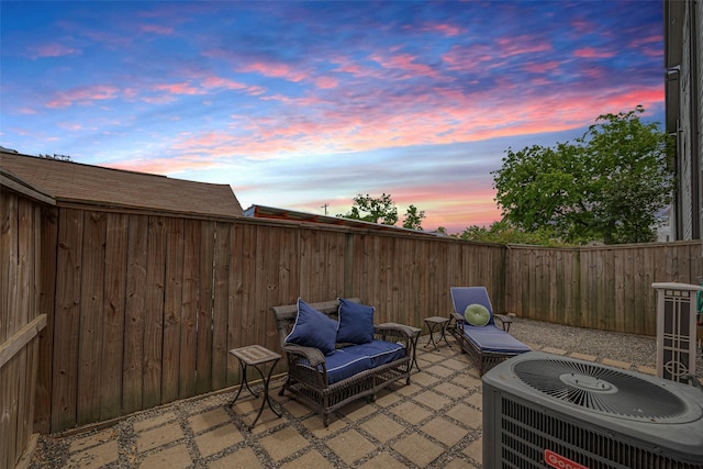 953 Saint Augustine St, Houston, TX 77023 - view of patio with cooling unit and a fenced backyard