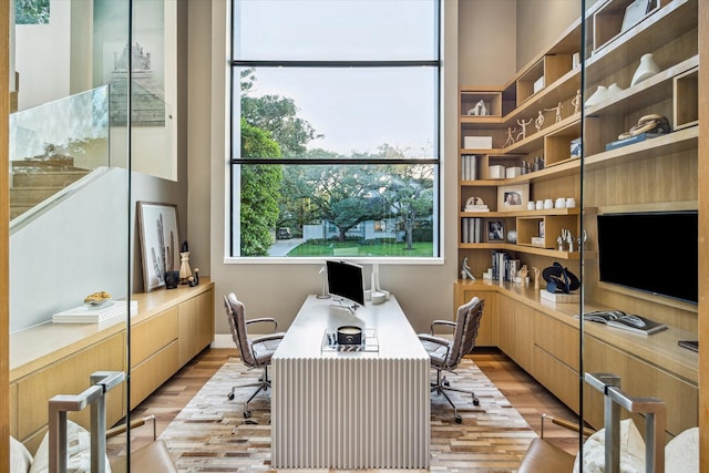 311 Brown Saddle St, Houston, TX 77057 - home office with light wood finished floors