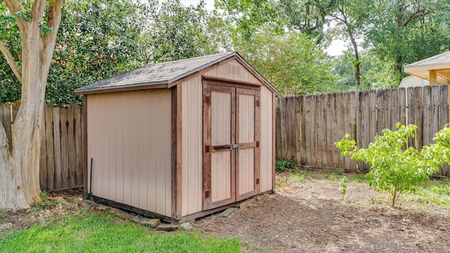 23938 Spring Way Dr, Spring, TX 77373 - view of shed with a fenced backyard