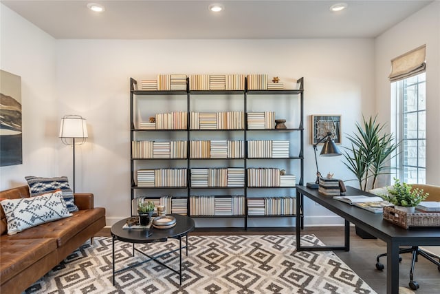 9122 Heckenberg Arbor Ln, Cypress, TX 77433 - office space featuring wood finished floors and recessed lighting