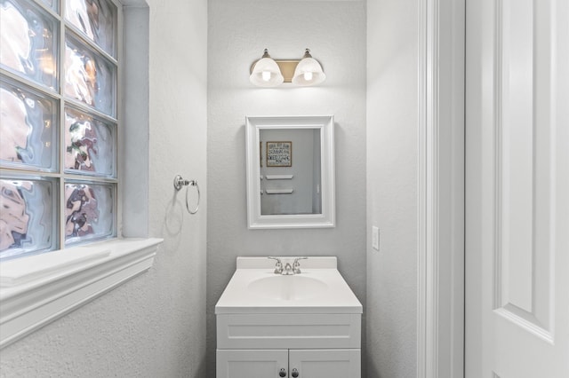 10106 Holly Chase Dr, Houston, TX 77042 - bathroom with vanity and a textured wall