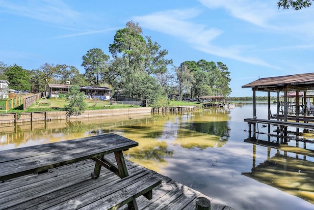 148 S Oak Bluff St, Trinity, TX 75862 - dock featuring a water view and boat lift