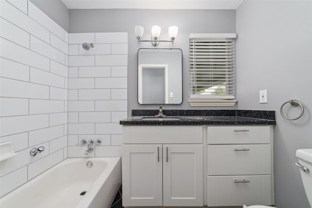 8022 Ridgeview Dr, Houston, TX 77055 - full bath featuring vanity, toilet, and shower / bath combination