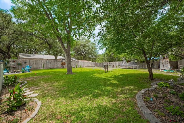 500 W Post Office St, Eagle Lake, TX 77434 - view of yard with a trampoline