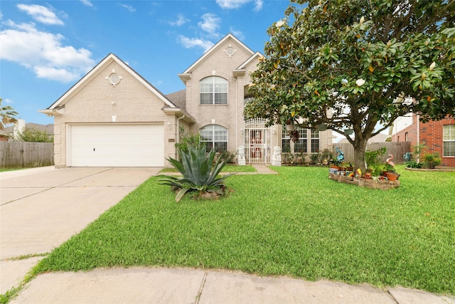 6610 Golden View Ct, Houston, TX 77083 - traditional-style home featuring brick siding, concrete driveway, and a garage