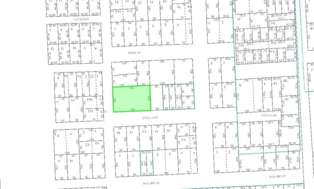 3101 Evella St, Houston, TX 77026 - map showing property parcels