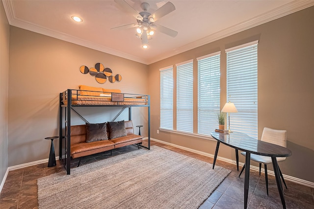 2500 Amy Lee Dr, Conroe, TX 77304 - bedroom with crown molding and recessed lighting