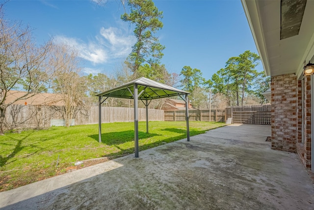 9602 John Bank Dr, Spring, TX 77379 - view of yard featuring a gazebo and a patio