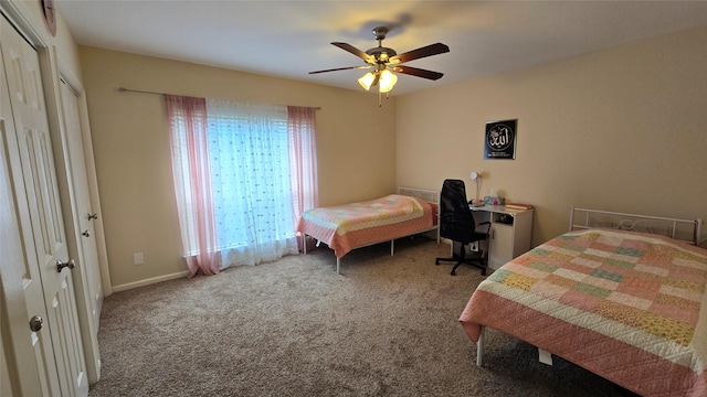1805 Stoney Brook Dr Unit 103, Houston, TX 77063 - carpeted bedroom with ceiling fan