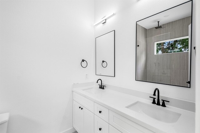 4337 Clover St A-B, Unit A-B Houston, TX 77051 - full bath featuring toilet, double vanity, and a tile shower