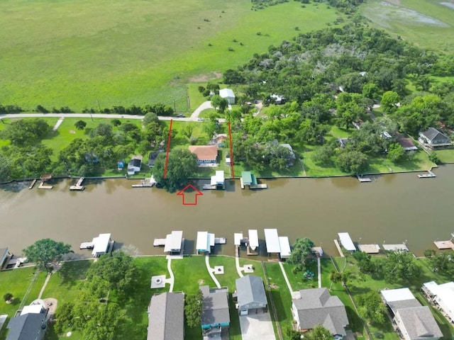 450 County Road 206, Sargent, TX 77414 - aerial view of residential area featuring a large body of water