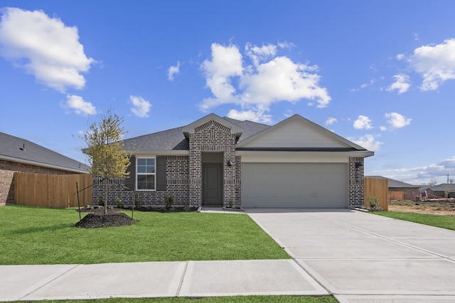 305 Robin St, Angleton, TX 77515 - ranch-style house with brick siding, a garage, and concrete driveway
