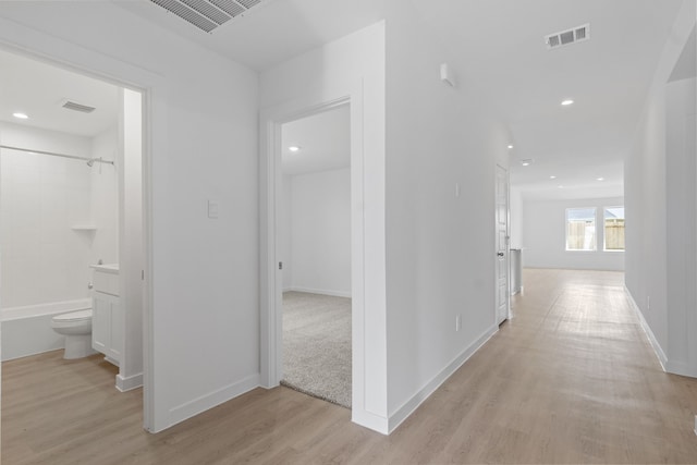 305 Robin St, Angleton, TX 77515 - corridor with light wood finished floors, recessed lighting, and baseboards