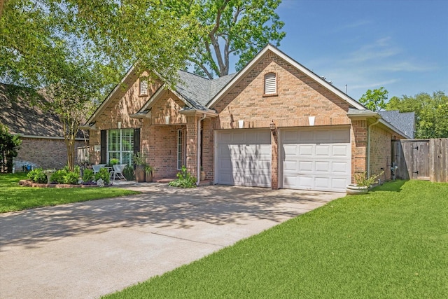 8514 Babbling Brook Ct, Sugar Land, TX 77479 - traditional-style house featuring a garage, driveway, brick siding, and roof with shingles