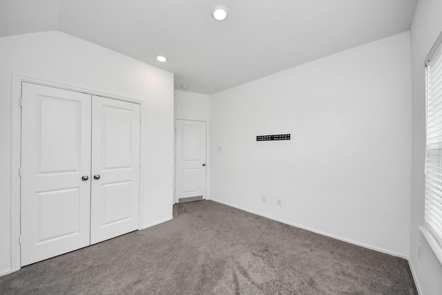 24063 Hawthorn Lakes Dr, New Caney, TX 77357 - unfurnished bedroom featuring carpet flooring, a closet, recessed lighting, and baseboards