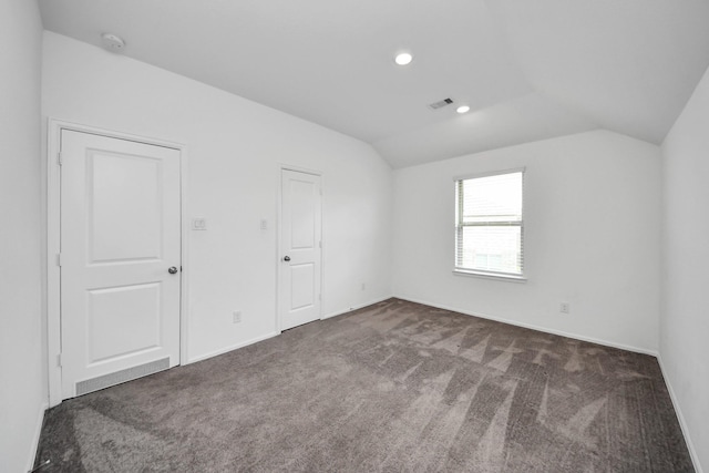 24063 Hawthorn Lakes Dr, New Caney, TX 77357 - additional living space with carpet, lofted ceiling, recessed lighting, and baseboards