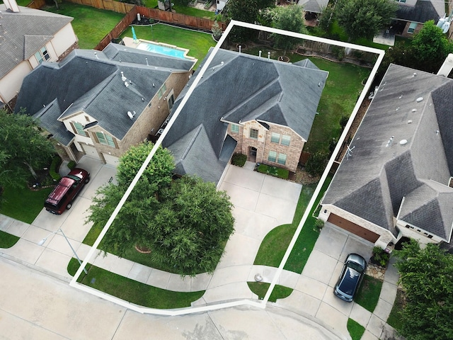 24635 Blue Opal Ln, Katy, TX 77494 - aerial overview of property's location featuring property boundaries highlighted