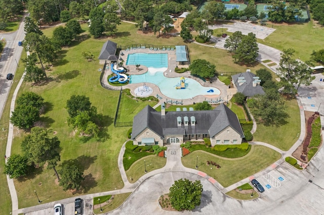 14818 Autumn Long Trl, Humble, TX 77396 - aerial view of property's location with a pool area