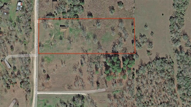 3508 Dick Barnes Loop, Bedias, TX 77831 - aerial view of property's location featuring property parcel outlined