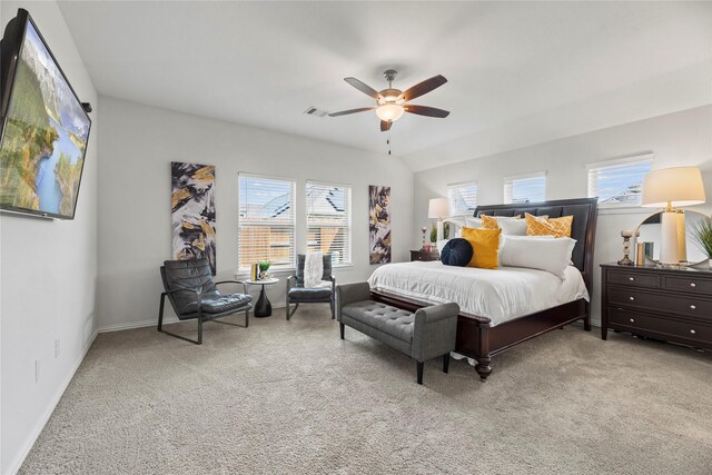 208 Catalina Cove Dr, Katy, TX 77493 - bedroom with multiple windows, carpet, ceiling fan, and baseboards